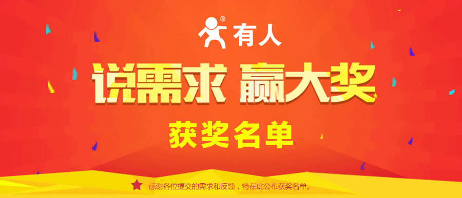 【說(shuō)需求，贏大獎(jiǎng)】活動(dòng)結(jié)果公布啦